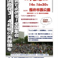 「高浜原発３・４号機の再稼働を本気で止める！全国集会チラシ」